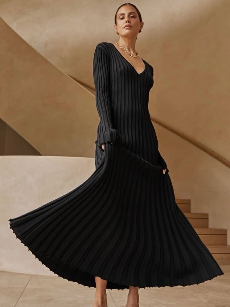 Dissh Reign Rib Knit Maxi Dress